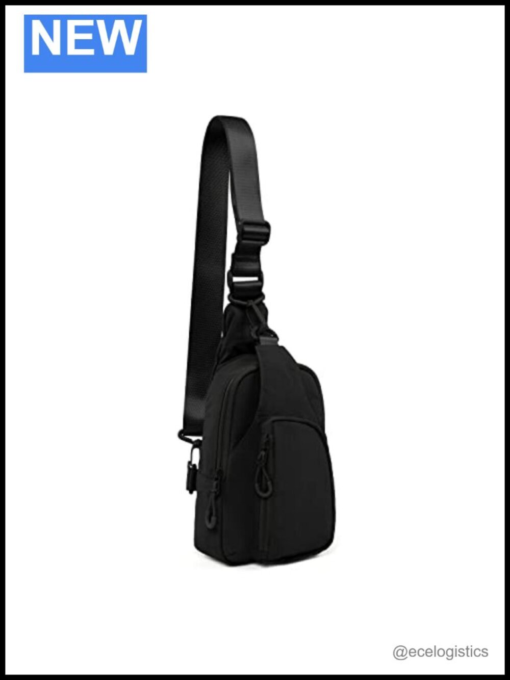 Lightweight Water Resistant Sling Bag with Adjustable Crossbody Strap for